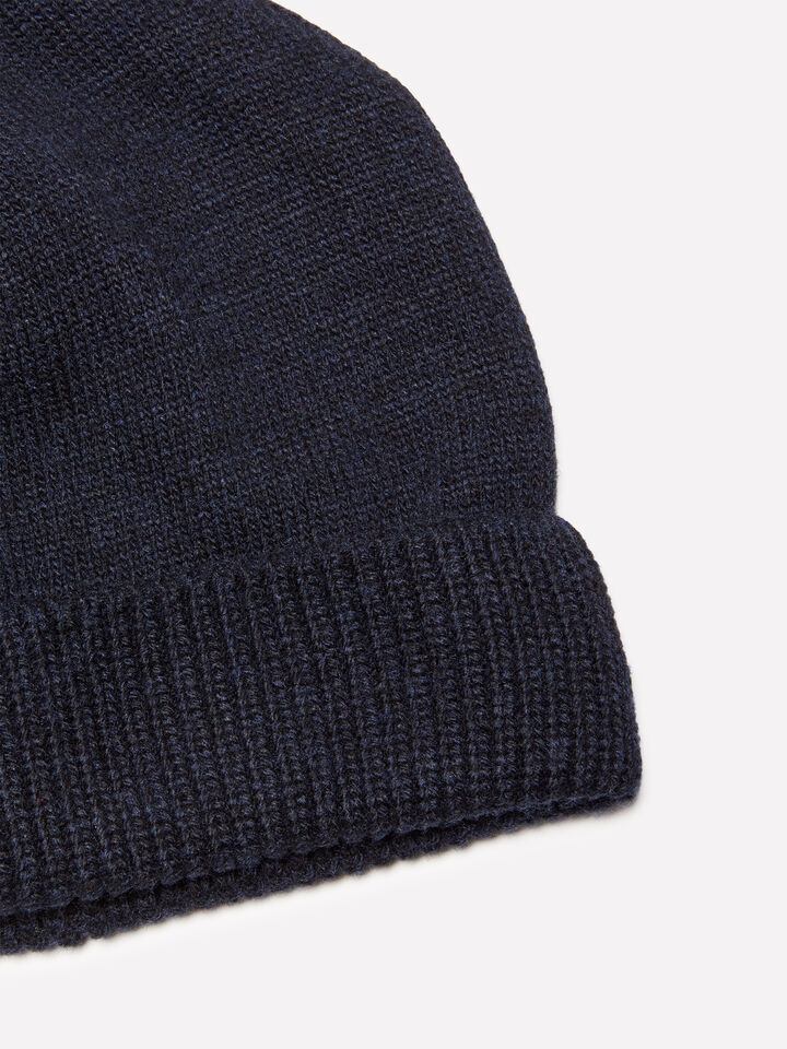 Gorro azul-escuro em mistura de caxemira - null - Azul-Escuro | Sisley image number 2